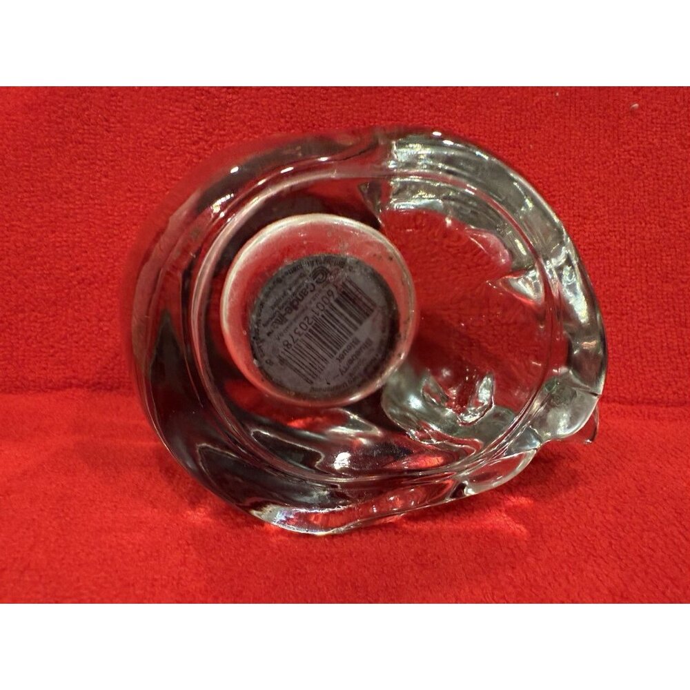 Vintage INDIANA GLASS Clear Sleeping Cat/Kitten Votive Candle Holder - Picture 7 of 9